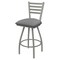 Holland Bar Stool Co 30" Swivel Bar Stool, Nickel Finish, Canter Grey Seat X410 - alternate 1